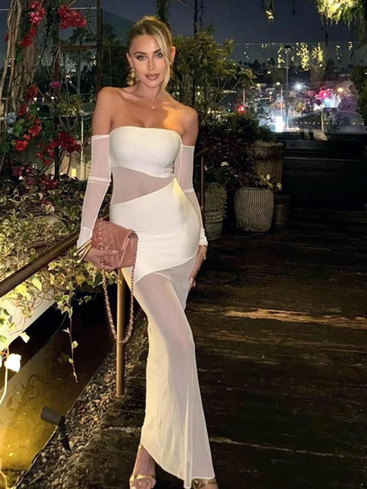 Casual Mesh Patchwork Strapless Dress Casual Mesh Stitching Strapless Dress
Casual Mesh Patchwork Strapless Dress Casual Mesh Stitching Strapless Dress
