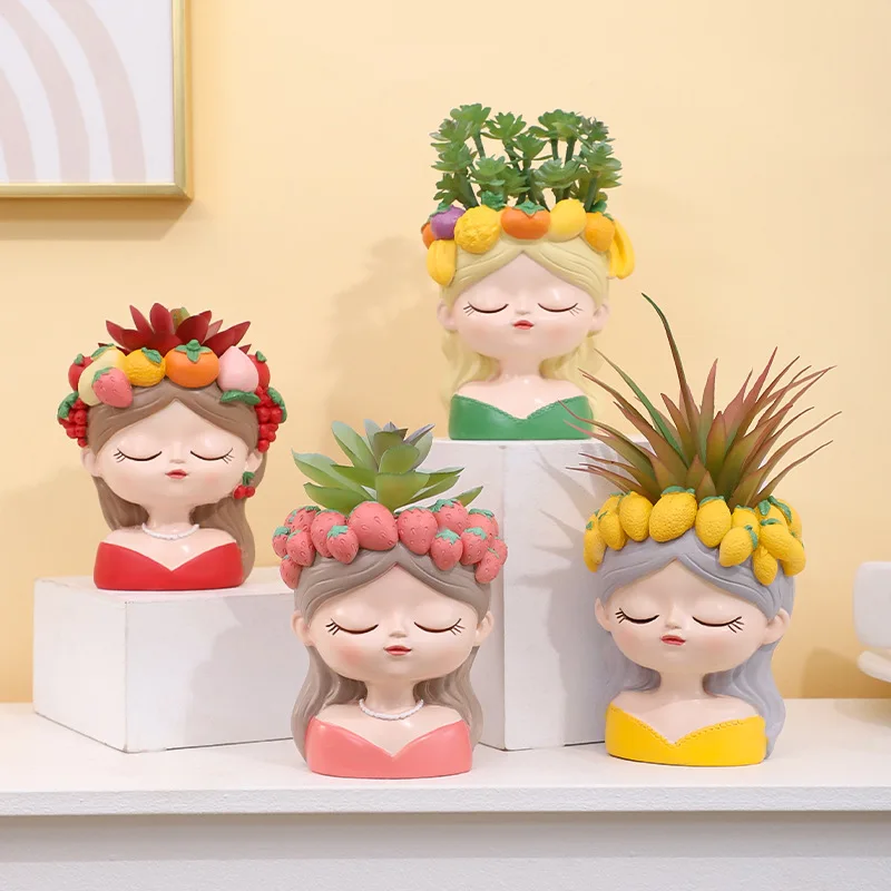 Cute Girl Face Sculpture Flower Pot Creative Succulent Planter Decorative Desktop Ornament for Home Garden Decoration
Cute Girl Face Sculpture Flower Pot Creative Succulent Planter Decorative Desktop Ornament for Home Garden Decoration
