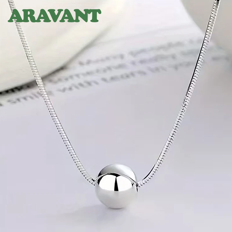 Aravant 925 Silver Bead Necklace Chain For Women Fashion Jewelry
Aravant 925 Silver Bead Necklace Chain For Women Fashion Jewelry