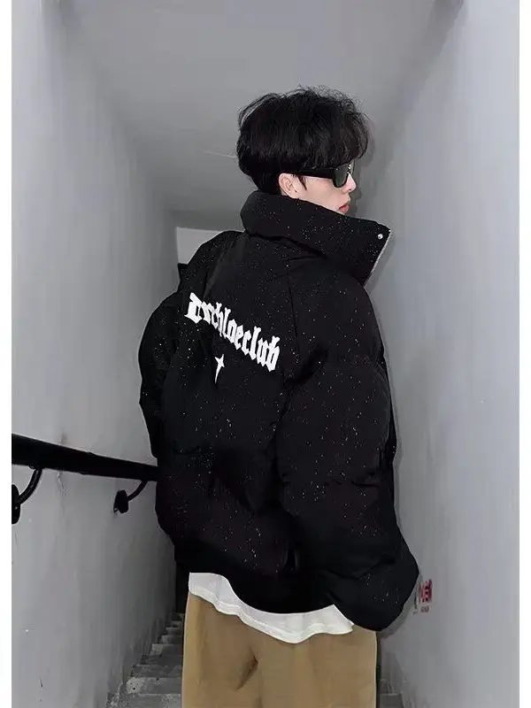 Bla Thiened Stand Collar down Cotton Jaet Men's Winter Faion Brand High Street Vibe Bread Coat Youth Casual Sle
Bla Thiened Stand Collar down Cotton Jaet Men's Winter Faion Brand High Street Vibe Bread Coat Youth Casual Sle