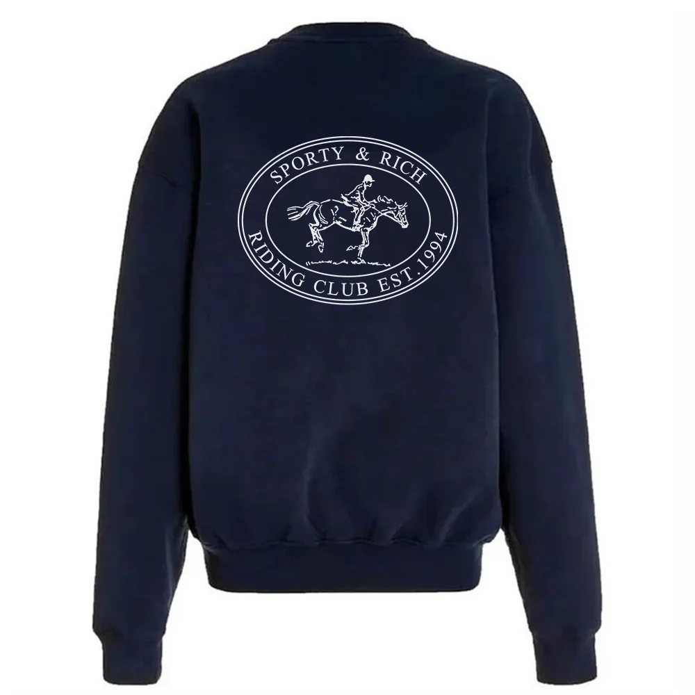 American Vintage Style Riding Club Printing Female Sweatshirts Navy Crewneck Oversize Cotton Pullover Ins Fashion 90's Jumper
American Vintage Style Riding Club Printing Female Sweatshirts Navy Crewneck Oversize Cotton Pullover Ins Fashion 90's Jumper