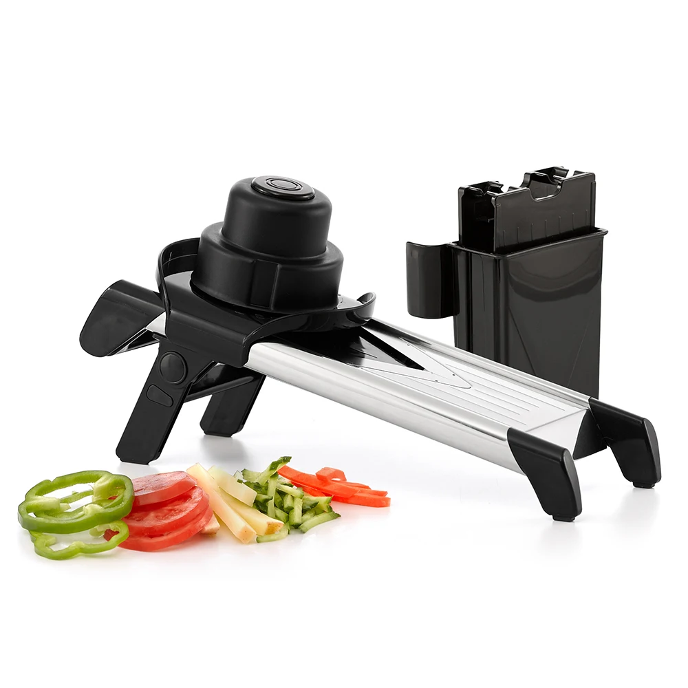 Multifunctional Simple 5-in-1 Manual Stainless Steel Kitchen Mandoline Potato Slicer V-Blade Replaceable Chopper Safe Vegetable
Multifunctional Simple 5-in-1 Manual Stainless Steel Kitchen Mandoline Potato Slicer V-Blade Replaceable Chopper Safe Vegetable