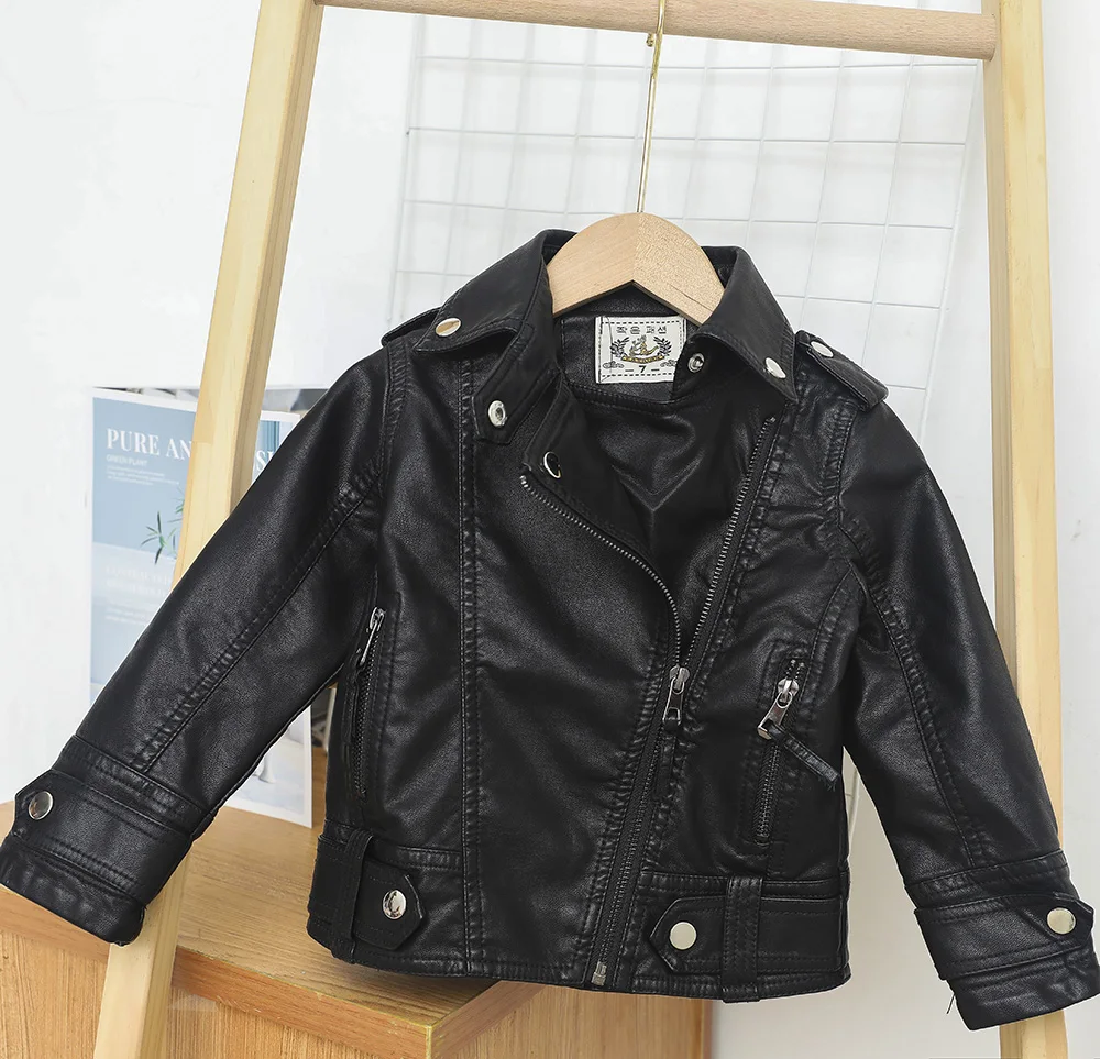 Boys Girls Leather Jacket Black Slim Motorcycle Zipper PU Jacket 2024 Autumn Fashion Cool Children Outerwear
Boys Girls Leather Jacket Black Slim Motorcycle Zipper PU Jacket 2024 Autumn Fashion Cool Children Outerwear