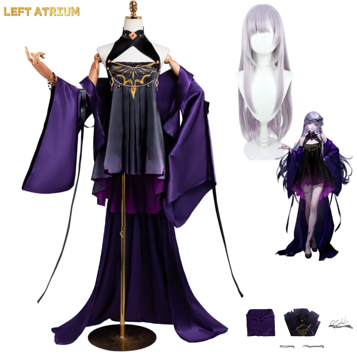 Anime Game Path To Nowhere Hella Cosplay Costume Purple Cloak Coat Dress Headwear Wig Woman Sexy Masquerade Carnival Suit
Anime Game Path To Nowhere Hella Cosplay Costume Purple Cloak Coat Dress Headwear Wig Woman Sexy Masquerade Carnival Suit