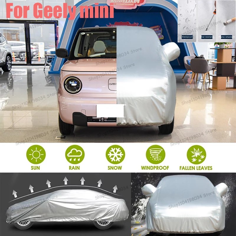 For Geely mini Auto parts Anti snow Anti dust Sunscreen Anti-uv Anti peeling paint And Anti Rainwater 210t car cover Car cover
For Geely mini Auto parts Anti snow Anti dust Sunscreen Anti-uv Anti peeling paint And Anti Rainwater 210t car cover Car cover