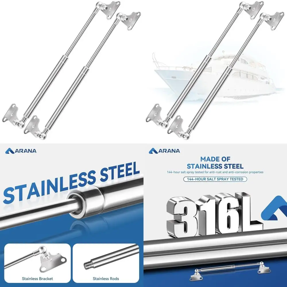 Морские газовые стойки класса 20 100 фунтов, сверхмощные дверные петли с кронштейнами для крышек лодок (подерживает 80–110 фунтов)
Морские газовые стойки класса 20 100 фунтов, сверхмощные дверные петли с кронштейнами для крышек лодок (подерживает 80–110 фунтов)