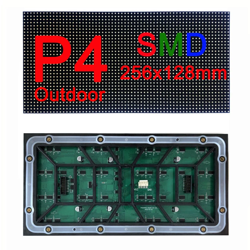 Wholesales Ready to Ship Outdoor 256x128mm P4 LED Display Module Outdoor P4 LED Module LED Panel in Stock
Wholesales Ready to Ship Outdoor 256x128mm P4 LED Display Module Outdoor P4 LED Module LED Panel in Stock