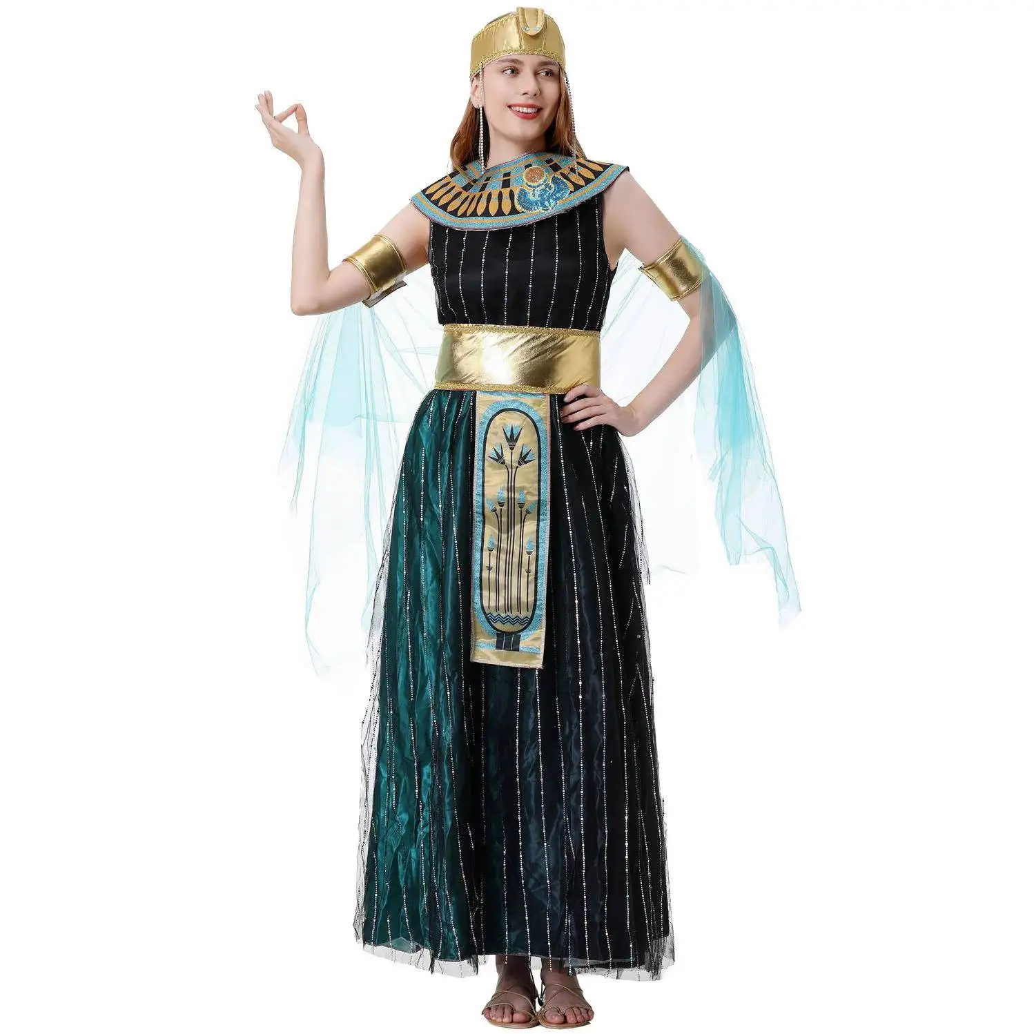Medieval Halloween Costume Athena Roman Court Goddess Queen Role-playing Clothes Women's Traditional Ethnic Stage Performance
Medieval Halloween Costume Athena Roman Court Goddess Queen Role-playing Clothes Women's Traditional Ethnic Stage Performance
