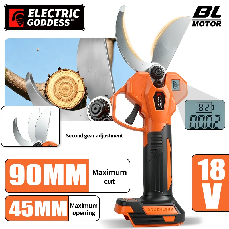 Electric Goddess Brushless 45mm Electric Pruning Shear Cordless Fruit Tree Bonsai Electric Scissors For MAkita 18V Battery Pin
Electric Goddess Brushless 45mm Electric Pruning Shear Cordless Fruit Tree Bonsai Electric Scissors For MAkita 18V Battery Pin