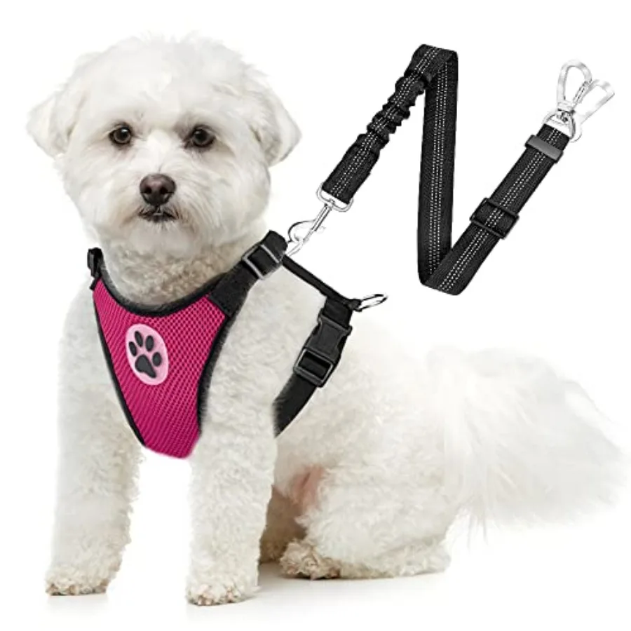 Dog Seat Belt Harness for Car, Dog Car Harness Adjustable Mesh Breathable and Dog Seatbelt Safety Tether with Elastic Bungee fo
Dog Seat Belt Harness for Car, Dog Car Harness Adjustable Mesh Breathable and Dog Seatbelt Safety Tether with Elastic Bungee fo