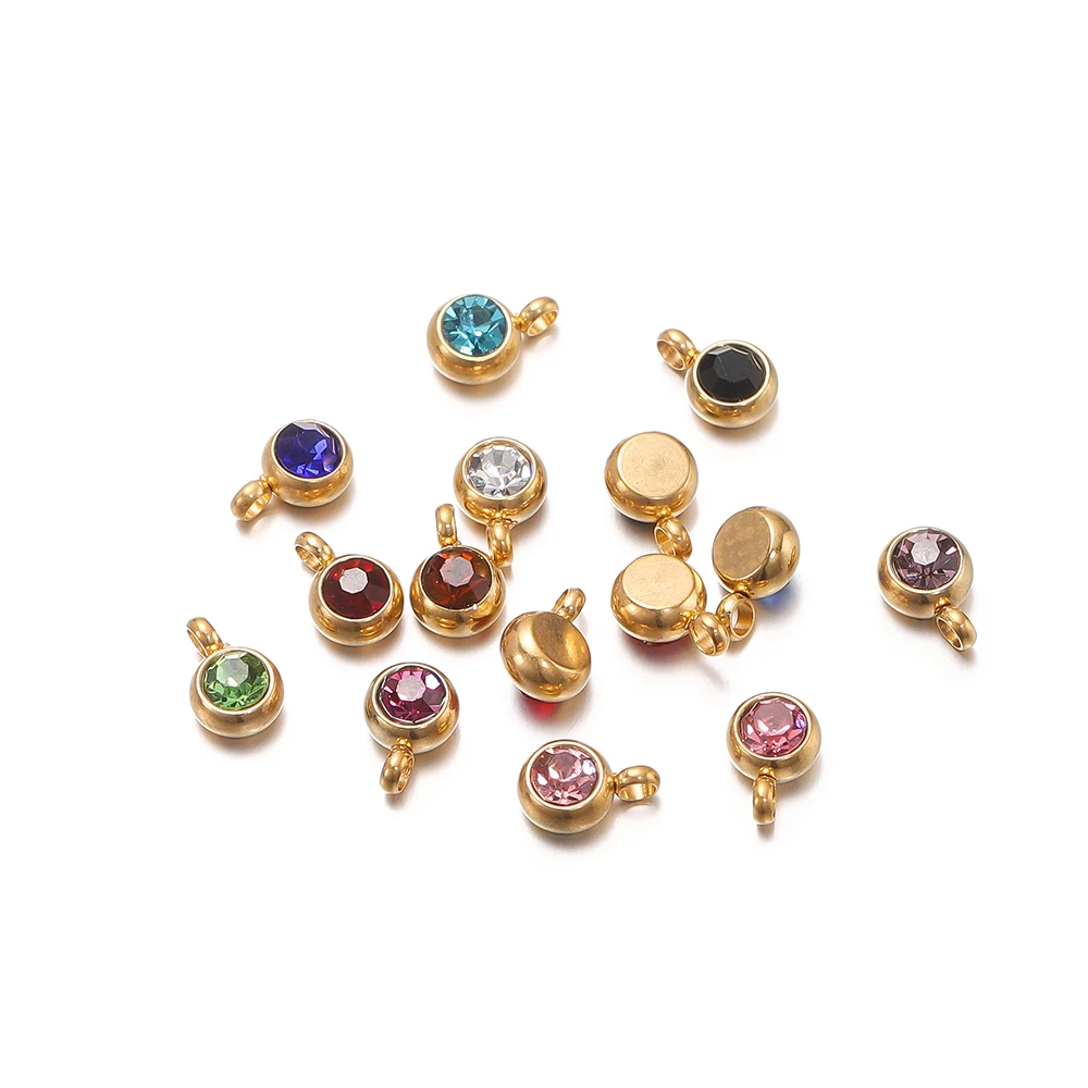 10Pcs 6mm Stainless Steel Birthstones Charms Pendants Rhinestone Crystal Beads Pendant for Necklace Bracelet Jewelry Making
10Pcs 6mm Stainless Steel Birthstones Charms Pendants Rhinestone Crystal Beads Pendant for Necklace Bracelet Jewelry Making