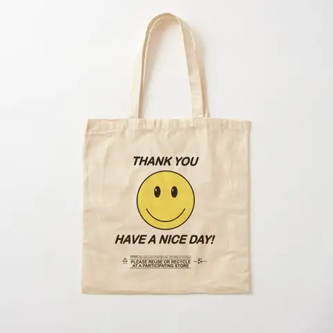 Thank You Have A Nice Day Smiley Thank Yfo Canvas Bag Unisex Handbag Fabric Ladies Tote Grocery Fashion Printed Casual