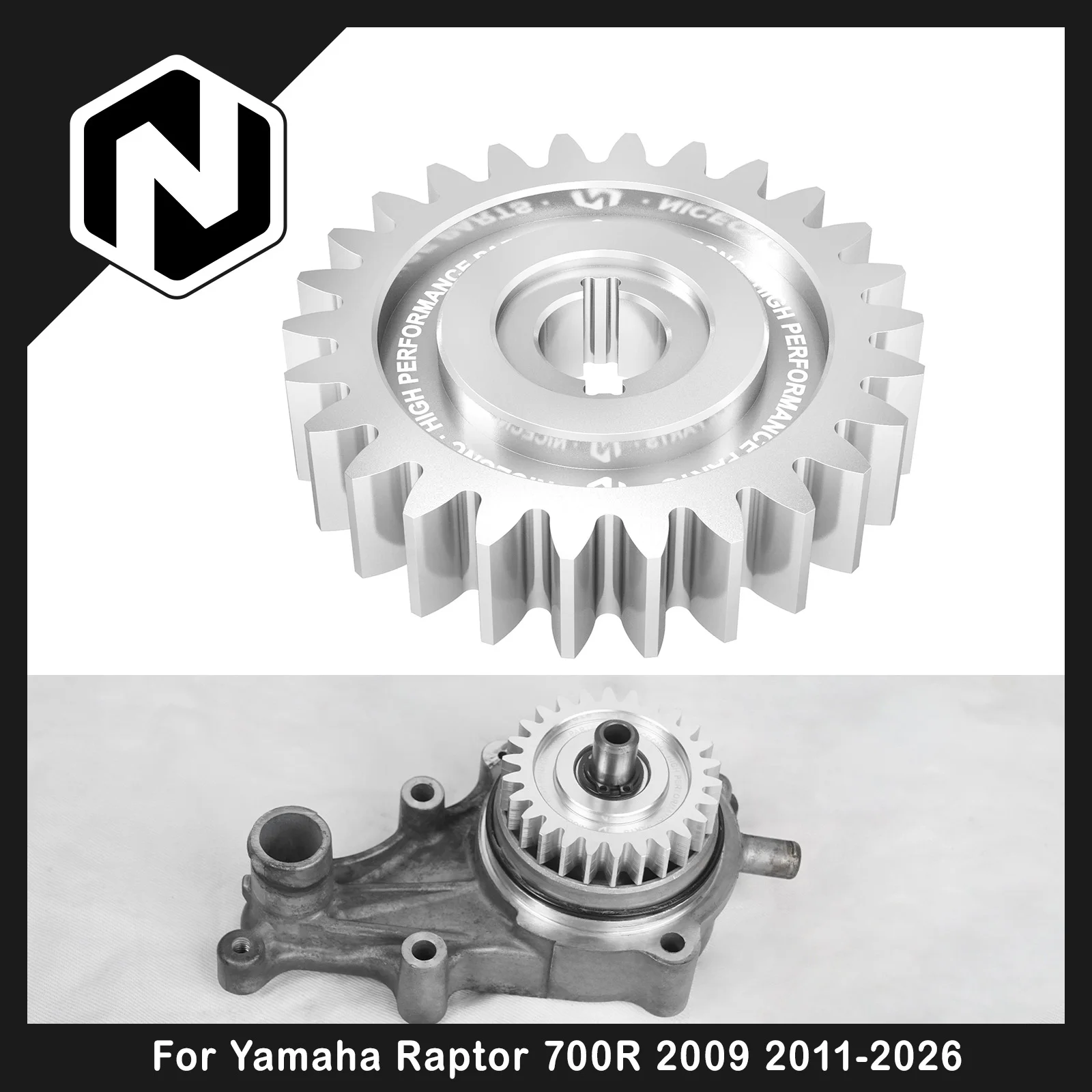 NICECNC For Yamaha Raptor 700 2006-2026 ATV Water Pump Drive Gear Raptor 700R 2011-2026 2009 Aluminum Replaces 5VK-12459-00-00
NICECNC For Yamaha Raptor 700 2006-2026 ATV Water Pump Drive Gear Raptor 700R 2011-2026 2009 Aluminum Replaces 5VK-12459-00-00