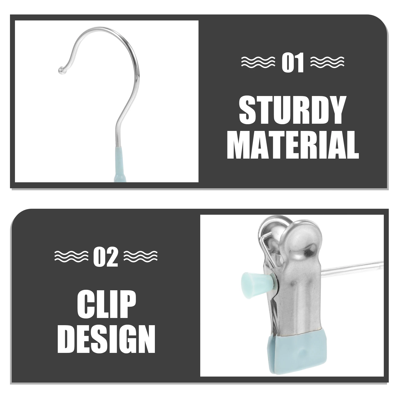 5Pcs Stainless Steel Double Clip Hangers Non Slip Pants Skirt Jeans Telescopic Space Saving Metal PVC Clothing Storage Solution
5Pcs Stainless Steel Double Clip Hangers Non Slip Pants Skirt Jeans Telescopic Space Saving Metal PVC Clothing Storage Solution
