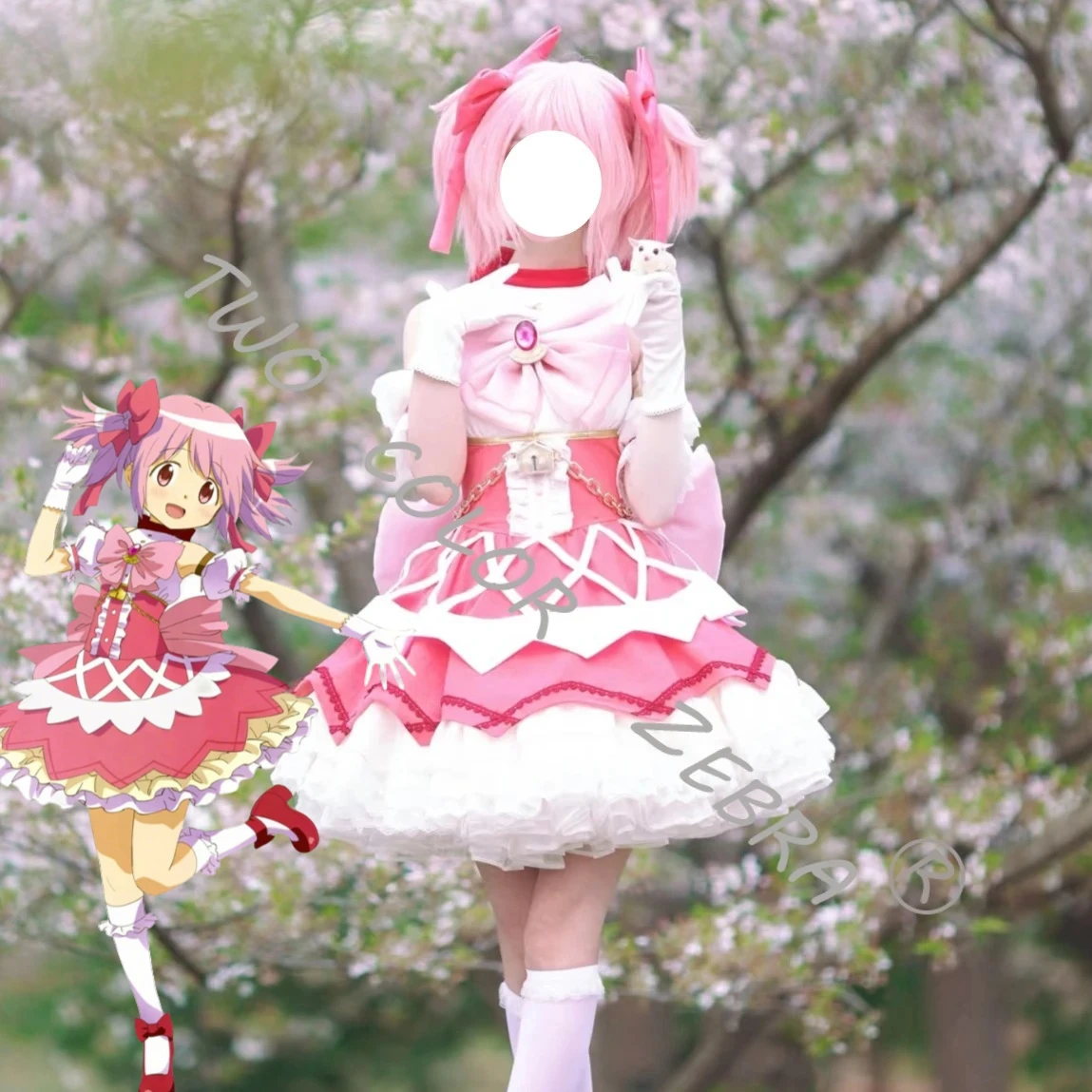 Anime Puella Magi Madoka Magica Kaname Madoka Cosplay Battle Suit Ciute Pink White Dress Giant Gem Bow Long White Gloves Lolita
Anime Puella Magi Madoka Magica Kaname Madoka Cosplay Battle Suit Ciute Pink White Dress Giant Gem Bow Long White Gloves Lolita