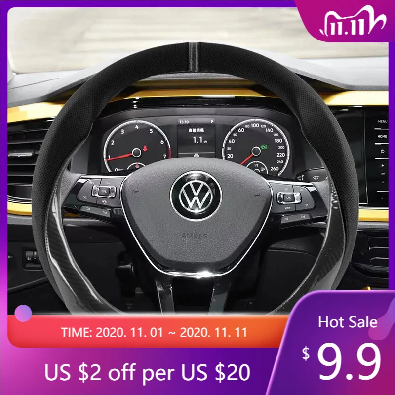 38CM Carbon Fiber Car Steering Wheel Cover For Volkswagen VW Polo 6R 6N 6N2 6C 9N 9N3 Rline R Line Car Interiors Accessories
38CM Carbon Fiber Car Steering Wheel Cover For Volkswagen VW Polo 6R 6N 6N2 6C 9N 9N3 Rline R Line Car Interiors Accessories