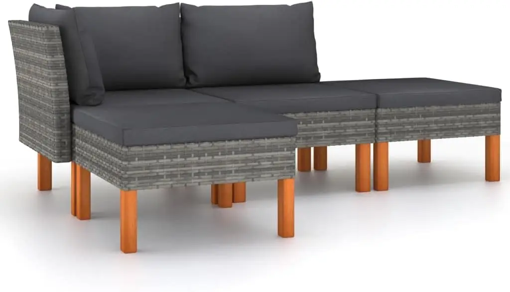 Powder-Coated Steel Garden Sofa with 5 Removable Cushions, Grey 3-Seater Outdoor Sofa with Water-Resistant PE Rattan for Patio,
Powder-Coated Steel Garden Sofa with 5 Removable Cushions, Grey 3-Seater Outdoor Sofa with Water-Resistant PE Rattan for Patio,