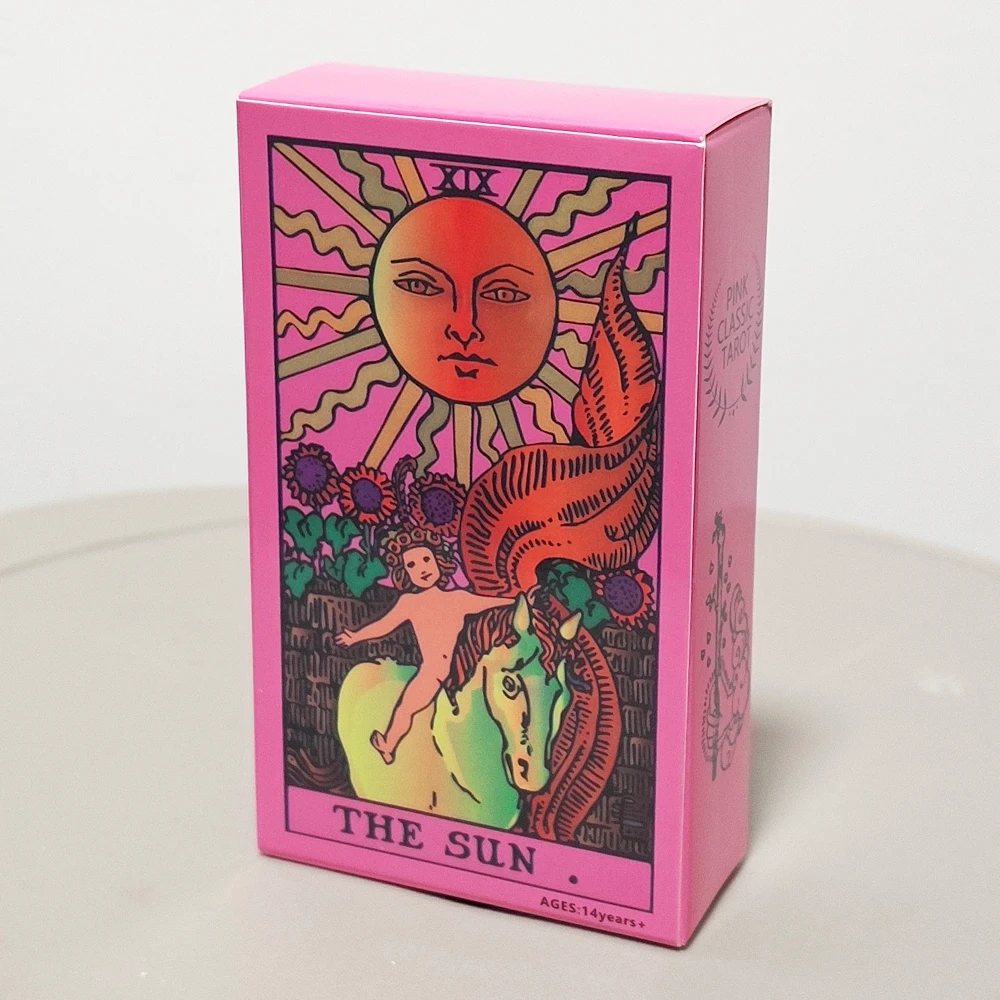 Pink Neon Tarot Deck 10.3*6cm - 78 Classic Rider-Waite Smith Cards Vibrant Trippy Design
Pink Neon Tarot Deck 10.3*6cm - 78 Classic Rider-Waite Smith Cards Vibrant Trippy Design