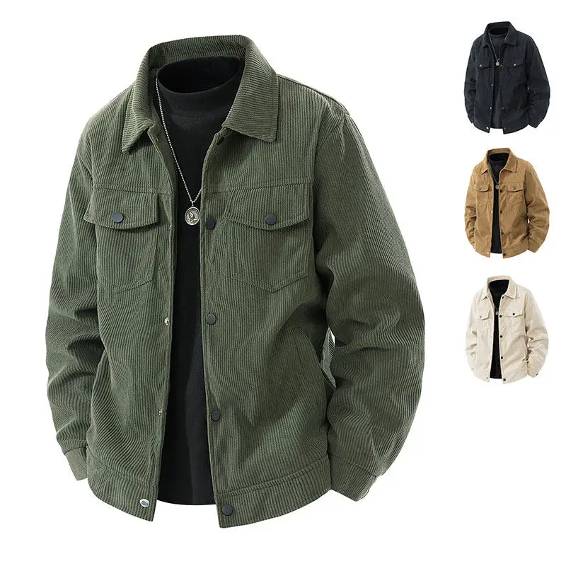 Large Size Corduroy Baseball Collar Jaet Retro Trendy Middle-Aged Dad Jaet Men's Faion Autumn New Arrival
Large Size Corduroy Baseball Collar Jaet Retro Trendy Middle-Aged Dad Jaet Men's Faion Autumn New Arrival