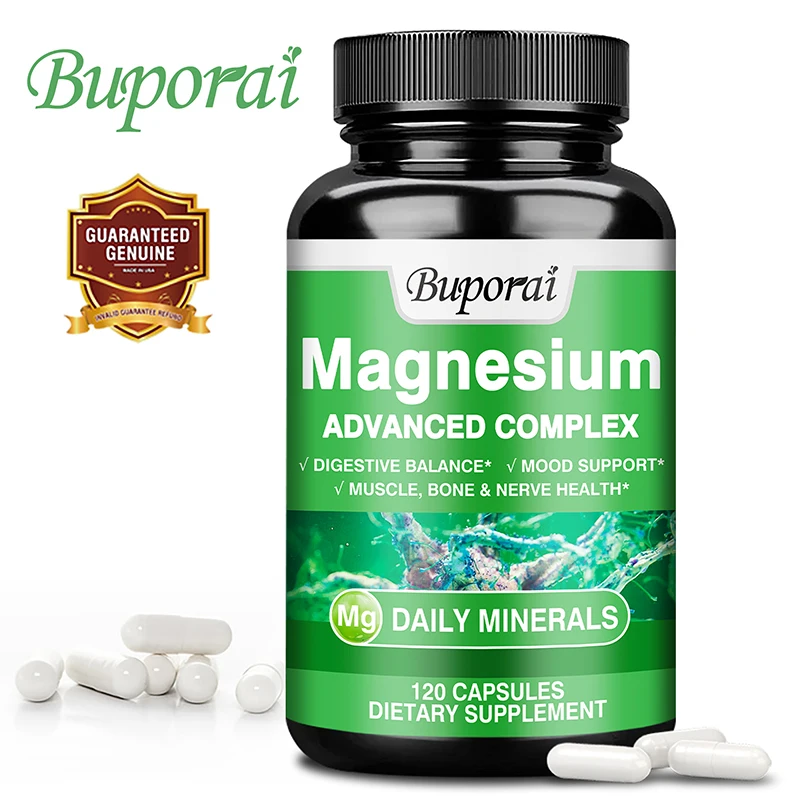 Magnesium Complex - Sleep Support, Improve Mood, Support Bone, Heart, Muscle, Nervous System Health
Magnesium Complex - Sleep Support, Improve Mood, Support Bone, Heart, Muscle, Nervous System Health