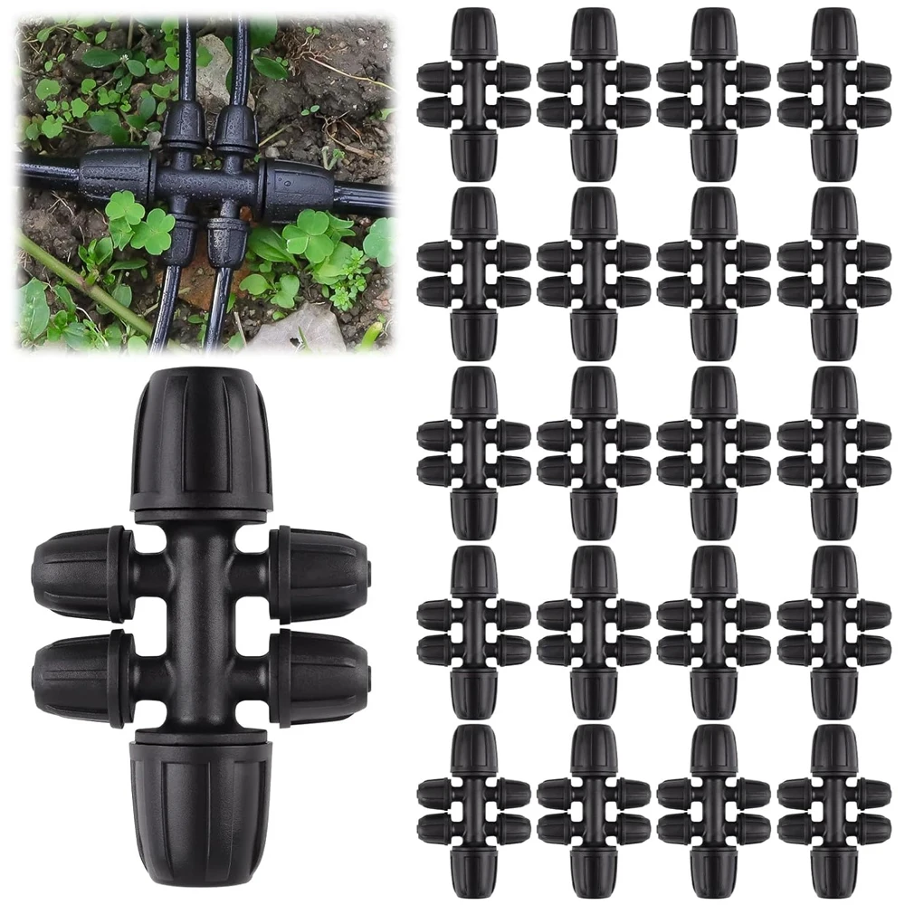 30pcs Locked Barbed Tee Connector 8/12 To 4/7mm 6-Way Barbed Lock Irrigation Connector Garden Irrigation Supplies
30pcs Locked Barbed Tee Connector 8/12 To 4/7mm 6-Way Barbed Lock Irrigation Connector Garden Irrigation Supplies