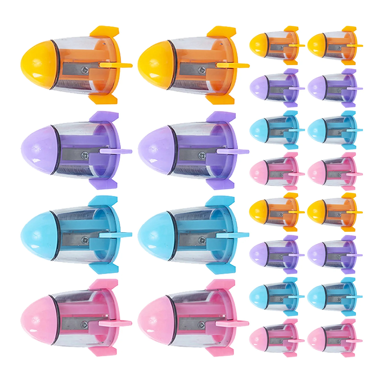 24Pcs Rocket Pencil Sharpeners Multi-Functional Manual Pencil Sharpeners for Kids Students Lightweight Portable Colorful Design
24Pcs Rocket Pencil Sharpeners Multi-Functional Manual Pencil Sharpeners for Kids Students Lightweight Portable Colorful Design