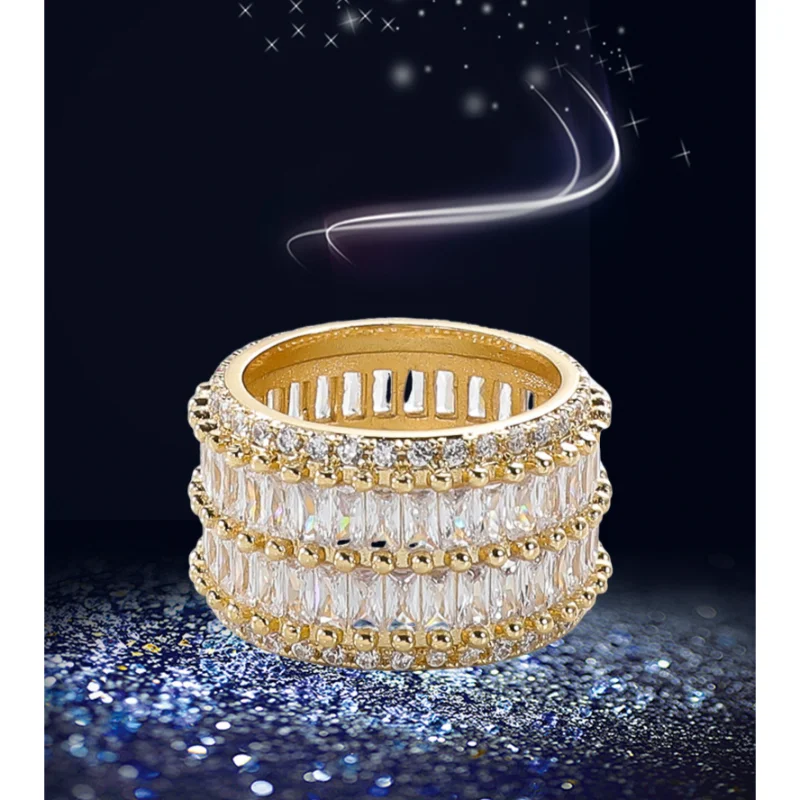 Rectangular Full Paved Zircon Ring, Hip-Hop Geometry Style for Men and Women, Premium Jewelry, Gift
Rectangular Full Paved Zircon Ring, Hip-Hop Geometry Style for Men and Women, Premium Jewelry, Gift