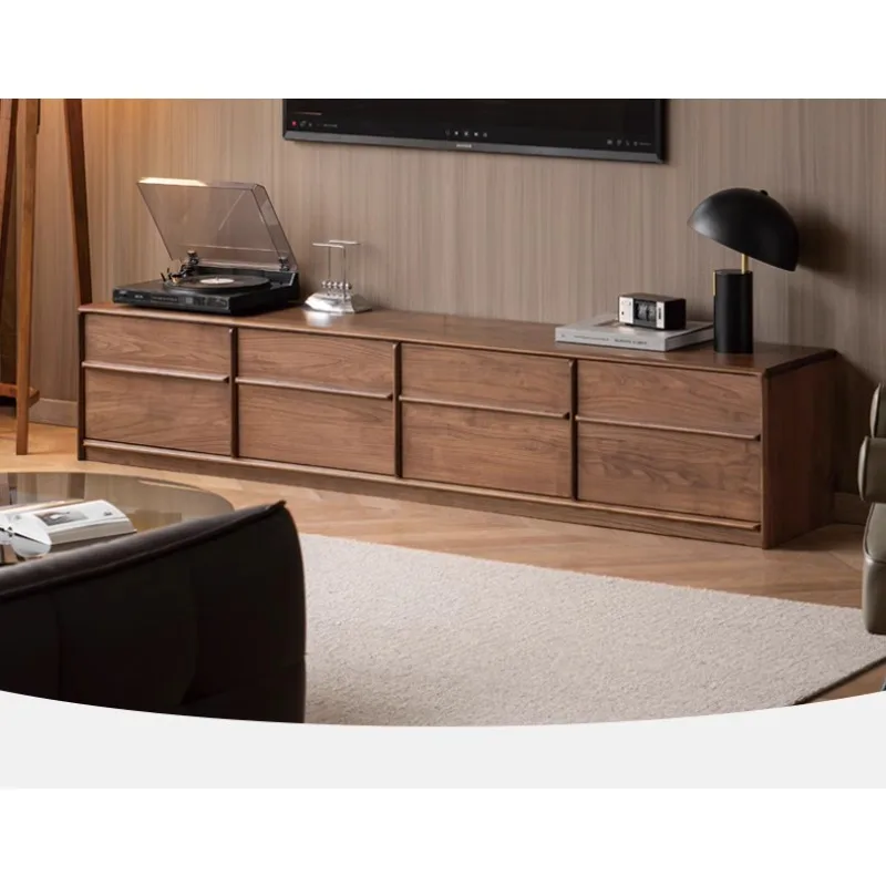 Solid wood TV cabinet Living room Italian light luxury floor cabinet Black walnut floor bone line
Solid wood TV cabinet Living room Italian light luxury floor cabinet Black walnut floor bone line