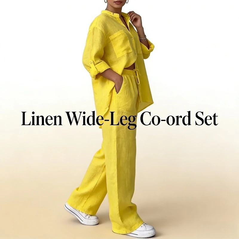 2026 New Women's Coordinated Set Cotton-Linen & Wide-Leg for Resort Errands & Elevated Ease
2026 New Women's Coordinated Set Cotton-Linen & Wide-Leg for Resort Errands & Elevated Ease