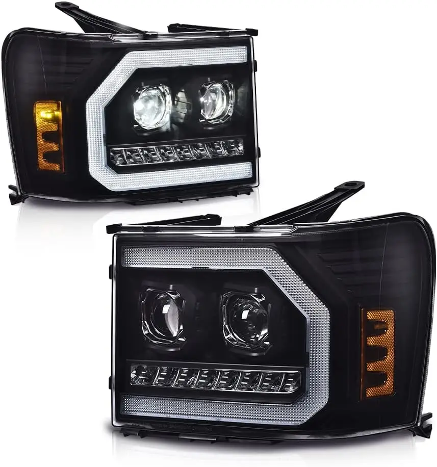 Светодиодные фары DRL, совместимые с GMC Sierra 1500 2007-2013/подходят для GMC Sierra 2500HD 3500HD 07-14 левые и правые фары с прозрачными линзами
Светодиодные фары DRL, совместимые с GMC Sierra 1500 2007-2013/подходят для GMC Sierra 2500HD 3500HD 07-14 левые и правые фары с прозрачными линзами