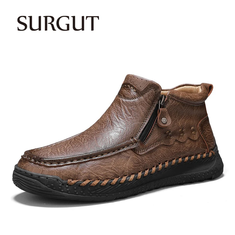 SURUGUT Men Minimalist Casual Boots Soft Microfiber Upper Flexible Rubber Outsole Slip-Resistant Mid-Top Street Style
SURUGUT Men Minimalist Casual Boots Soft Microfiber Upper Flexible Rubber Outsole Slip-Resistant Mid-Top Street Style