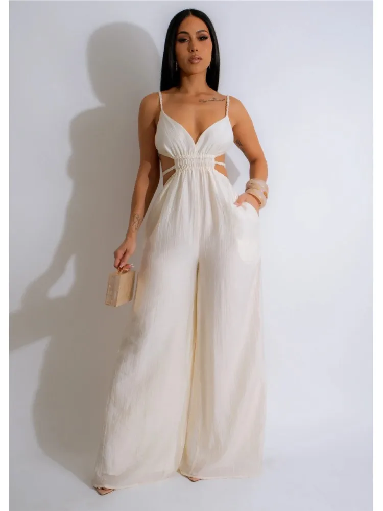 2026 Casual Jumpsuit Jumpsuits For Woman Bodysuits Hot Girl Style Sleeveless Sling Hollow Out Backless V-link Sexy Temperament
2026 Casual Jumpsuit Jumpsuits For Woman Bodysuits Hot Girl Style Sleeveless Sling Hollow Out Backless V-link Sexy Temperament