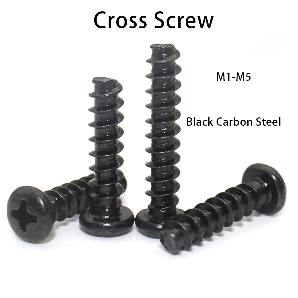 M1 M1.2 M1.4 M1.5 M2 M2.3 M2.6 M3 M3.5 M4 M5 250pcs Black Carbon Steel Mini Phillips Cross Recessed Pan Head Self-tapping Screw
M1 M1.2 M1.4 M1.5 M2 M2.3 M2.6 M3 M3.5 M4 M5 250pcs Black Carbon Steel Mini Phillips Cross Recessed Pan Head Self-tapping Screw
