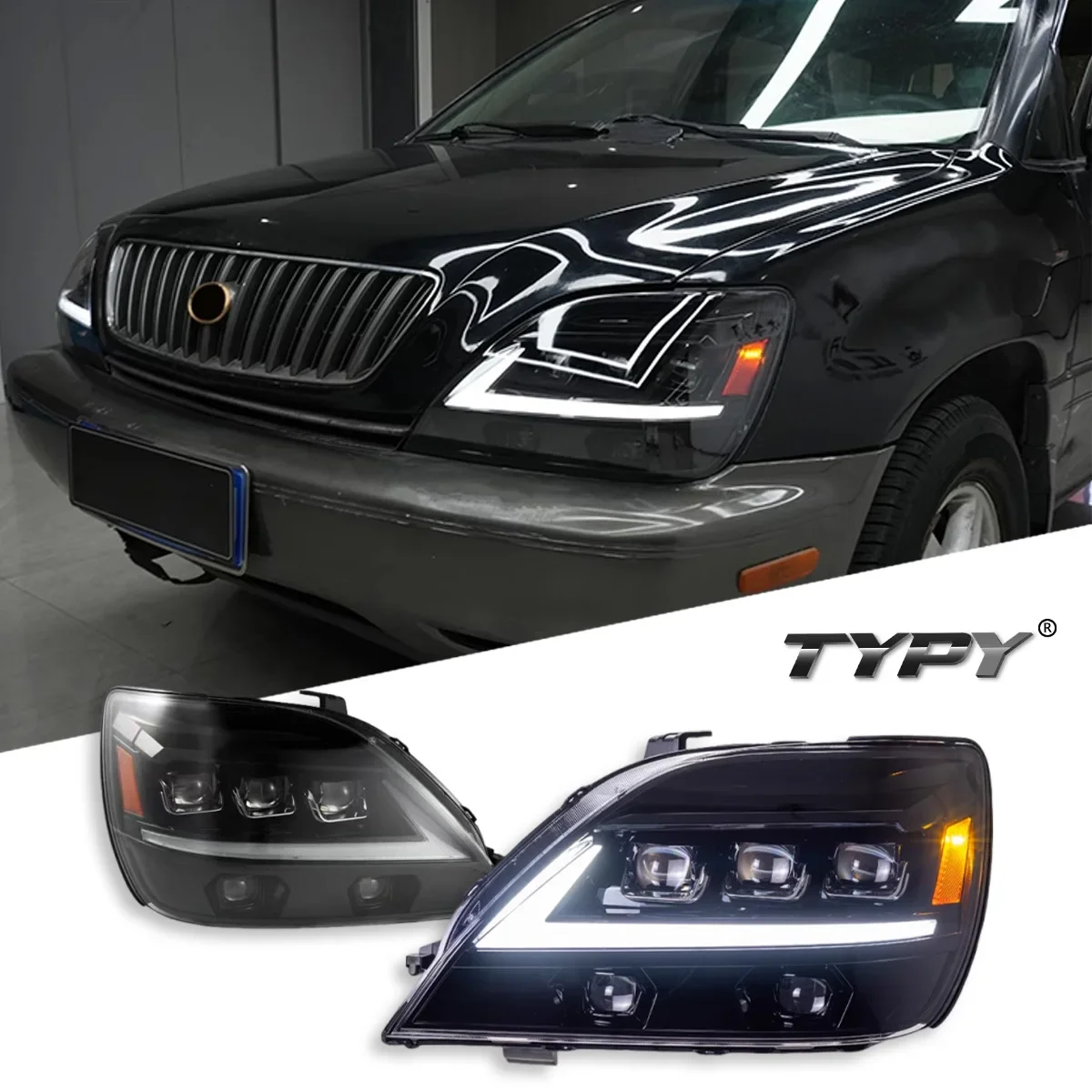 TYPY Новая светодиодная фара, обновленная, модифицированная для Lexus RX 1998-2002, фара с динамическим сигналом, автоаксессуары 
TYPY Новая светодиодная фара, обновленная, модифицированная для Lexus RX 1998-2002, фара с динамическим сигналом, автоаксессуары