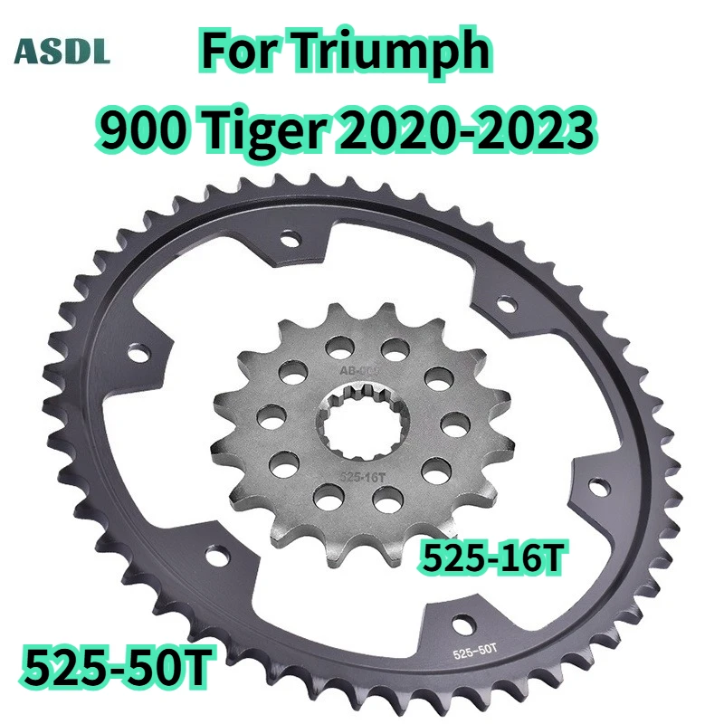 525 50T 16 Tooth Front Rear Sprocket Gear Wheel for Triumph 900 Tiger 2020 2021 2022 2023 900Tiger GT Pro Rally Pro 20CrMnTi Cam
525 50T 16 Tooth Front Rear Sprocket Gear Wheel for Triumph 900 Tiger 2020 2021 2022 2023 900Tiger GT Pro Rally Pro 20CrMnTi Cam