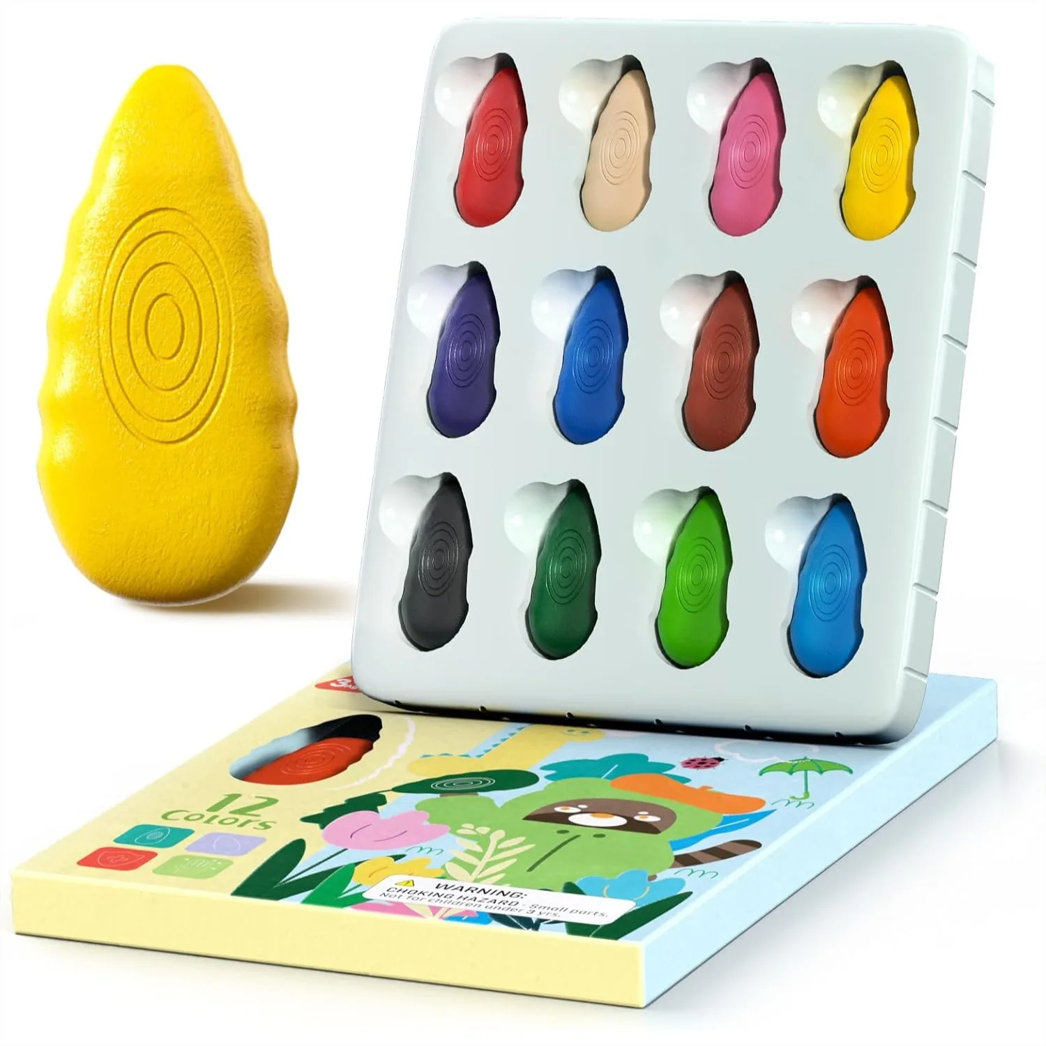 12 Water Drop Crayons for Toddlers, Non Toxic Washable Crayons Easy to Hold for Kids Ages 3-8, Ergonomic Shape
12 Water Drop Crayons for Toddlers, Non Toxic Washable Crayons Easy to Hold for Kids Ages 3-8, Ergonomic Shape