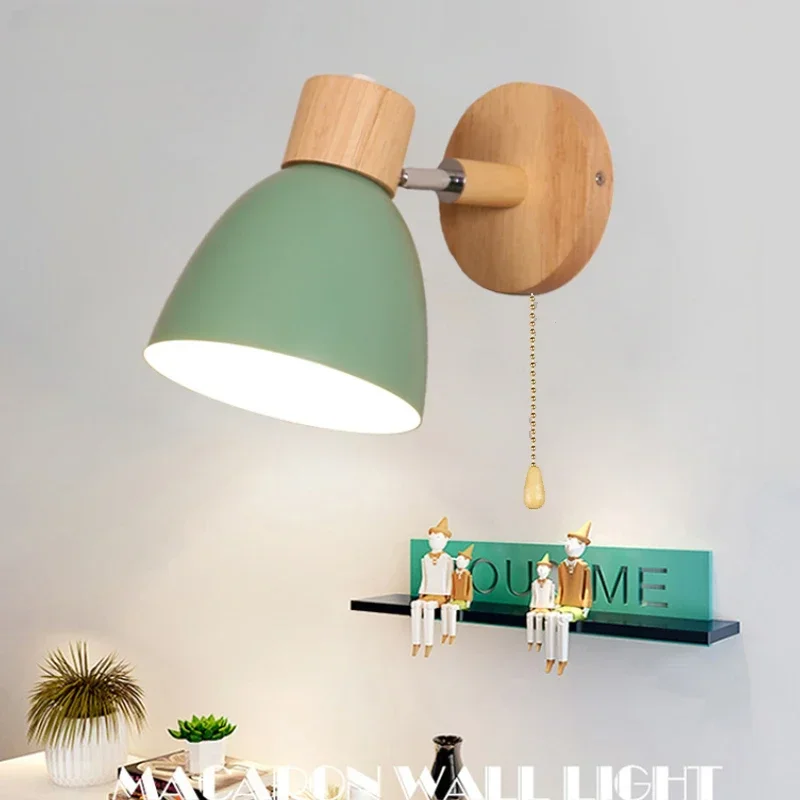 Sconce For Bedroom Nordic Wall Lamp Wooden Living Room Home Lighting E27 Macaroon Bedside Light With Switch Decor
Sconce For Bedroom Nordic Wall Lamp Wooden Living Room Home Lighting E27 Macaroon Bedside Light With Switch Decor