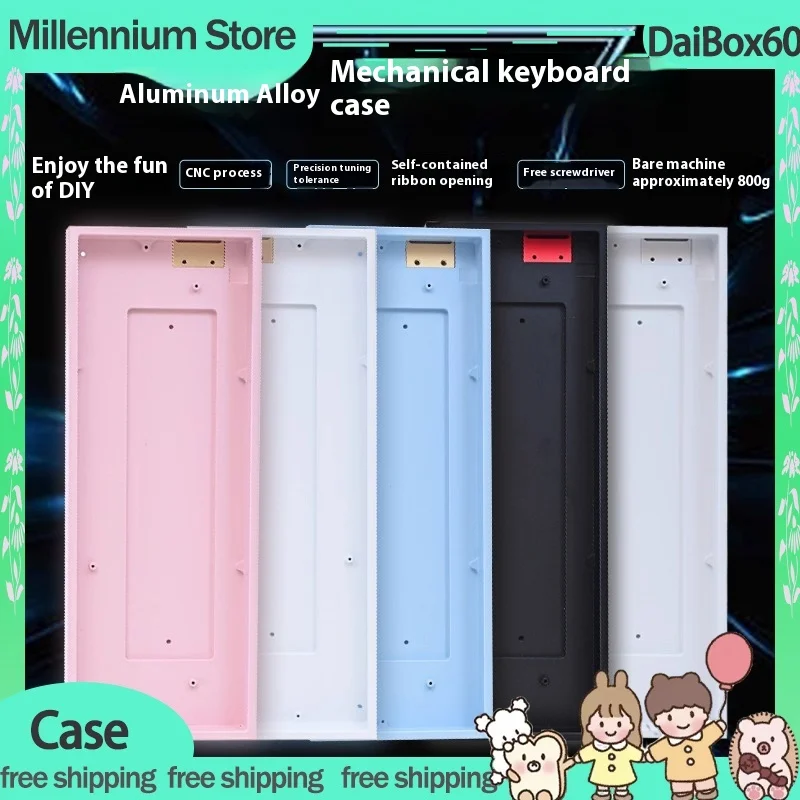 Daibox60 Mechanical Keyboard Shell Cnc Aluminum Shell Hidden Ribbon Buckle Keyboard Case For Gh60 Wooting60 Waterproof Custom
Daibox60 Mechanical Keyboard Shell Cnc Aluminum Shell Hidden Ribbon Buckle Keyboard Case For Gh60 Wooting60 Waterproof Custom