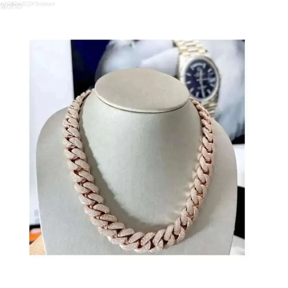 Iced Out Cuban Chain 18mm Vvs Moissanite Diamonds - Silver Rose Goldunisex Hip Hop Jewelrymiami Cuban Prong
Iced Out Cuban Chain 18mm Vvs Moissanite Diamonds - Silver Rose Goldunisex Hip Hop Jewelrymiami Cuban Prong