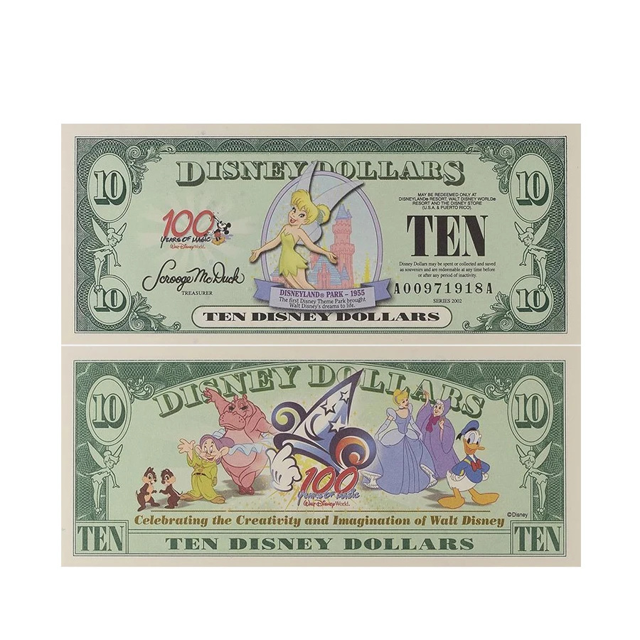 Disney 100th Anniversary Commemorative Banknote Cartoon anime prop money Disneyland princess collection card set for toy gifts
Disney 100th Anniversary Commemorative Banknote Cartoon anime prop money Disneyland princess collection card set for toy gifts