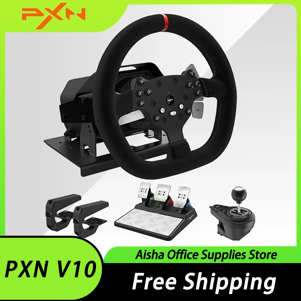 Игровое рулевое колесо PXN V10, Гоночное колесо Simracing, игровое рулевое колесо с вращением на 270/900 градусов с зажимами для ПК/PS4/Xbox One/Xbox Series X/S
Игровое рулевое колесо PXN V10, Гоночное колесо Simracing, игровое рулевое колесо с вращением на 270/900 градусов с зажимами для ПК/PS4/Xbox One/Xbox Series X/S