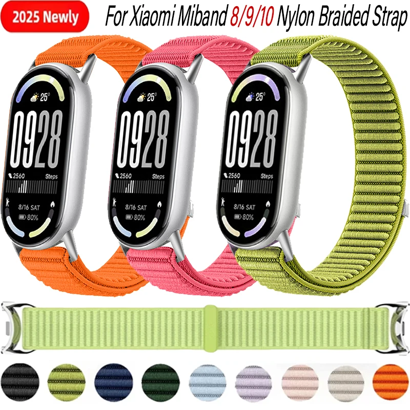 Nylon Braided Loop Strap For Xiaomi Miband 10/9/8 SmartWatch Comfortable Metal buckle Bracelet Band For Xiaomi Mi band 10/9 Belt
Nylon Braided Loop Strap For Xiaomi Miband 10/9/8 SmartWatch Comfortable Metal buckle Bracelet Band For Xiaomi Mi band 10/9 Belt