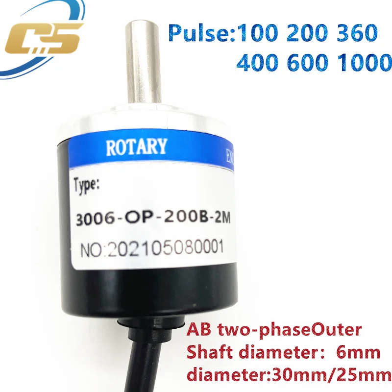 Инкрементный фотоэлектрический поворотный энкодер, небольшой внешний диаметр 30 мм/25 мм, диаметр вала 6 мм AB, двухфазный
Инкрементный фотоэлектрический поворотный энкодер, небольшой внешний диаметр 30 мм/25 мм, диаметр вала 6 мм AB, двухфазный