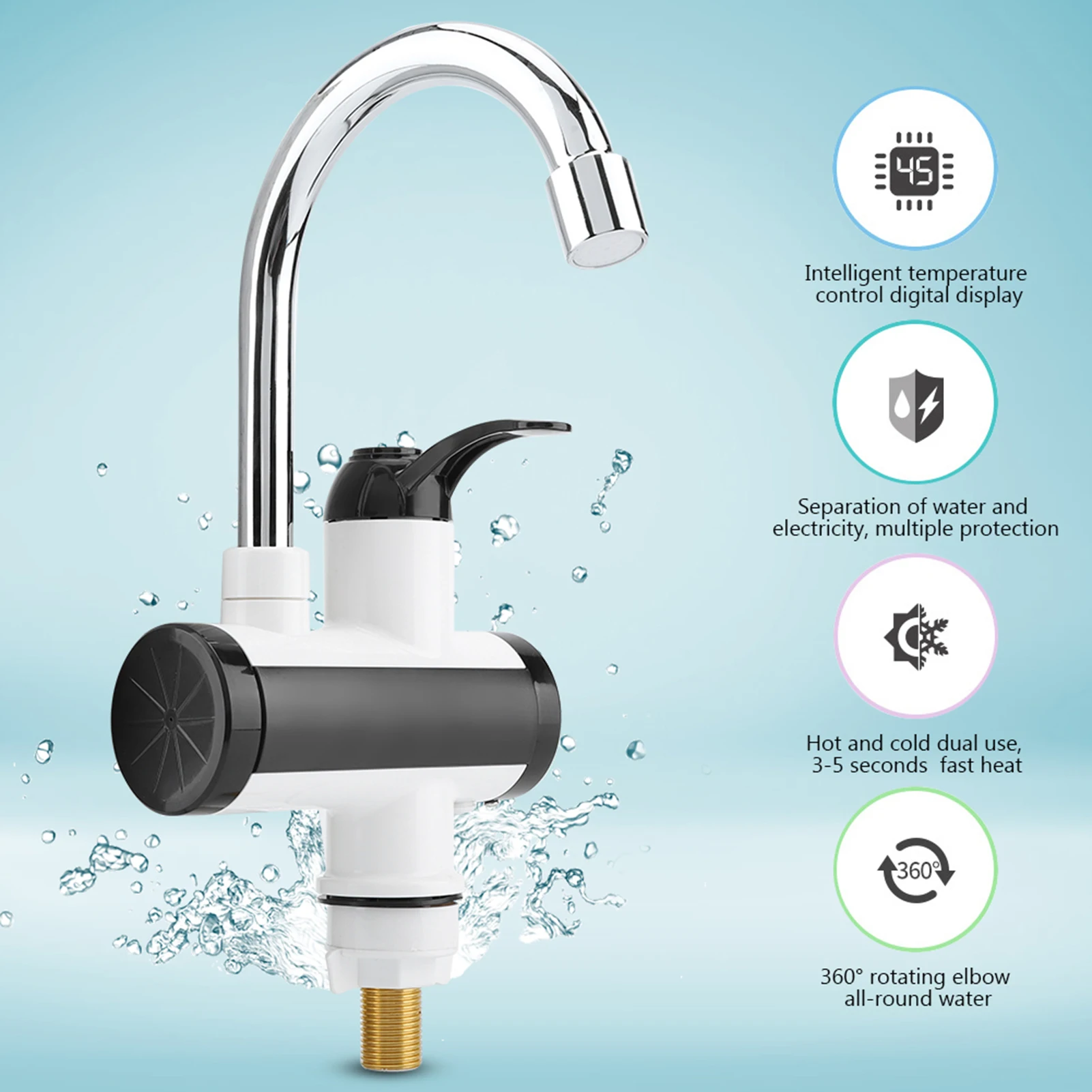 Instant Hot and Cold Water Dispenser Heater Heating Faucet Temperature Display EU Plug
Instant Hot and Cold Water Dispenser Heater Heating Faucet Temperature Display EU Plug
