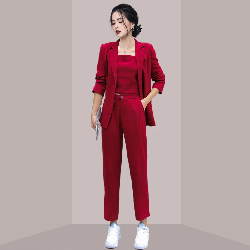 Fall Casual Three-Piece Suit Set for Women Elegant Goddess Style British Fashion Polyester Fabric Workwear Student Uniform
Fall Casual Three-Piece Suit Set for Women Elegant Goddess Style British Fashion Polyester Fabric Workwear Student Uniform