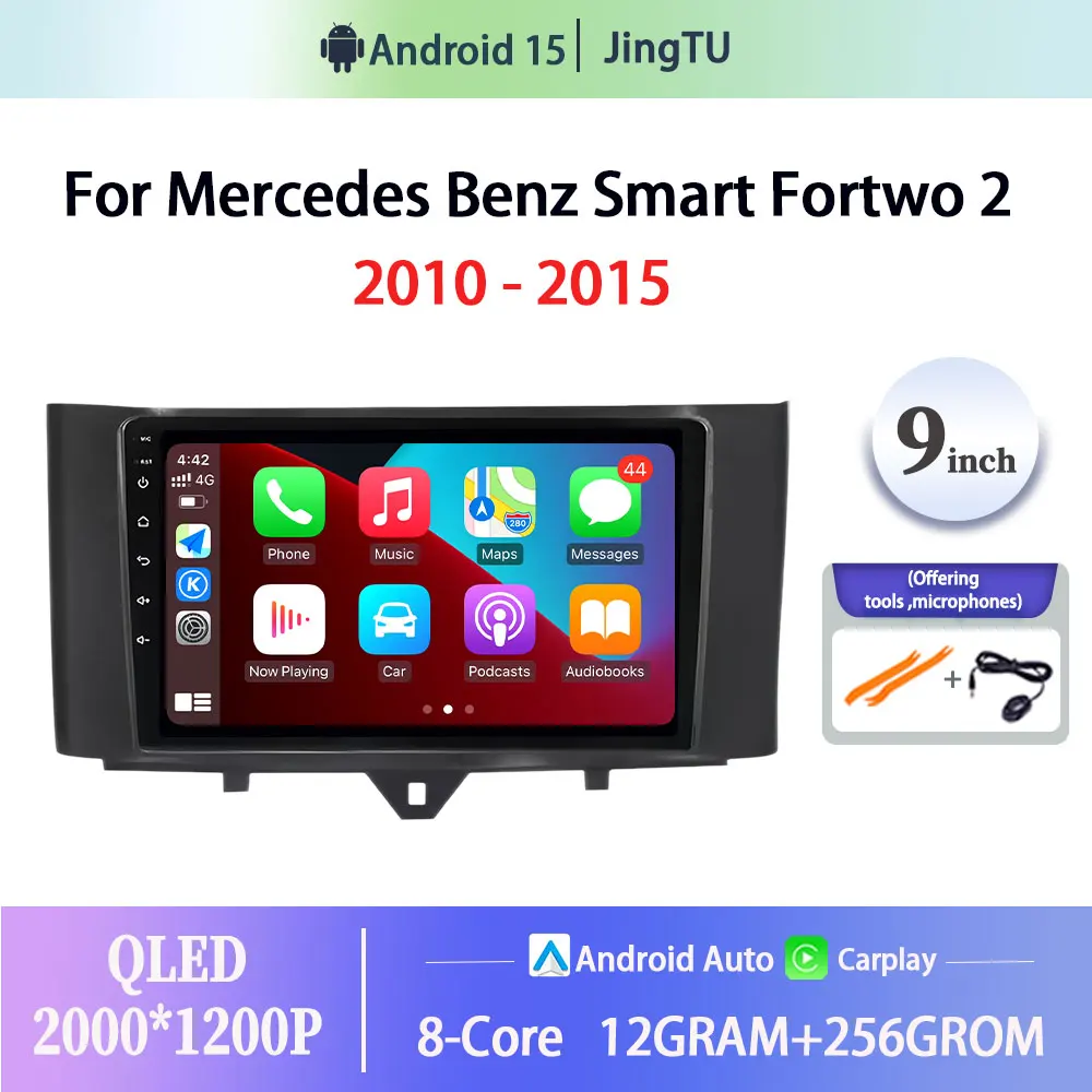 Android Auto For Mercedes Benz Smart Fortwo 2 2010 - 2015 Car Radio Multimedia Player BT GPS Autoradio Stereo Head unit Carplay
Android Auto For Mercedes Benz Smart Fortwo 2 2010 - 2015 Car Radio Multimedia Player BT GPS Autoradio Stereo Head unit Carplay