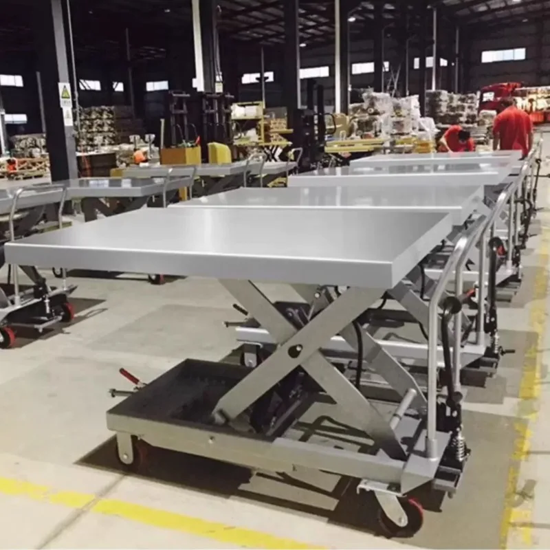 Customizable Manual Mobile Hydraulic Scissor Lift Table Mold Handling Cart Foot Pedal Lift Small Push Cart
Customizable Manual Mobile Hydraulic Scissor Lift Table Mold Handling Cart Foot Pedal Lift Small Push Cart