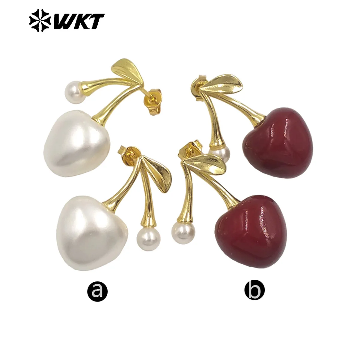 WT-ME122 Exquisite Cherry Design Women Earrings Yellow Brass With Drop Oil Gold Plated Red And White Color Good Quality Jewelry
WT-ME122 Exquisite Cherry Design Women Earrings Yellow Brass With Drop Oil Gold Plated Red And White Color Good Quality Jewelry