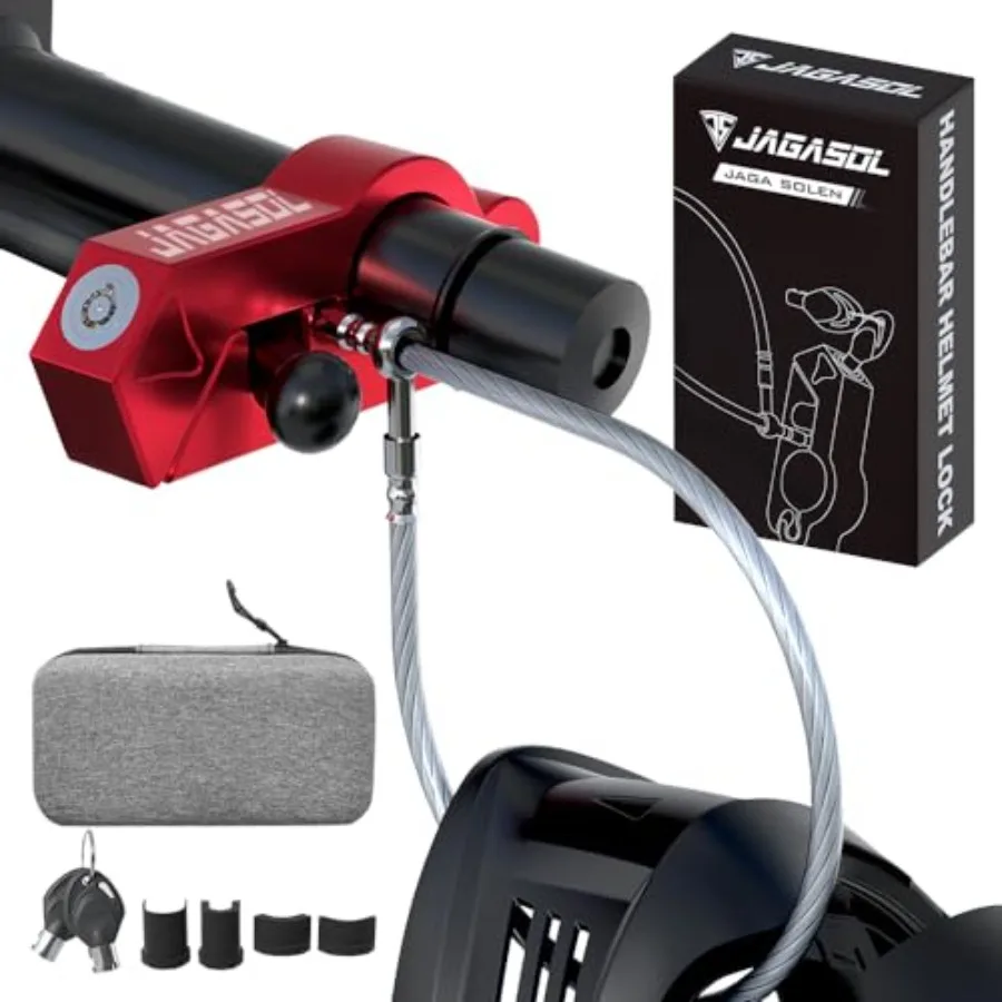 Motorcycle Lock Combo: Helmet and Brake Anti-Theft Handlebar Lock for Moped, Motorbike, Scooters, ATV, Dirt Bike, Street Bike
Motorcycle Lock Combo: Helmet and Brake Anti-Theft Handlebar Lock for Moped, Motorbike, Scooters, ATV, Dirt Bike, Street Bike