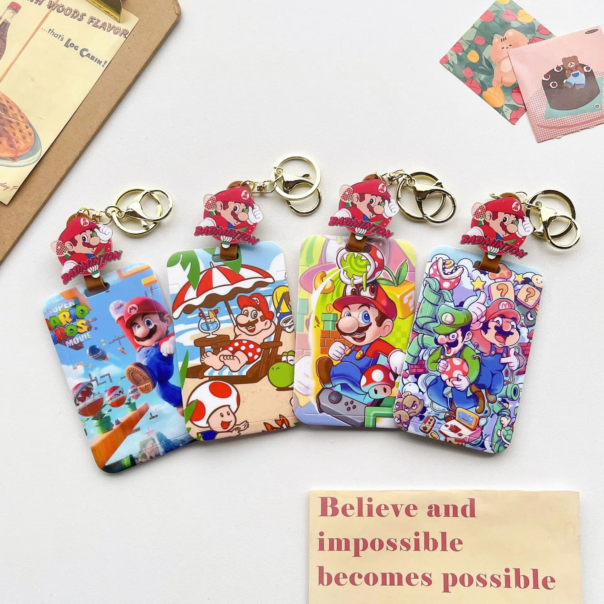 Kawaii Super Mario Bros Keychain Couple Student Id Bus Bank Access Control Card Case Mario Accessory Hanging
Kawaii Super Mario Bros Keychain Couple Student Id Bus Bank Access Control Card Case Mario Accessory Hanging